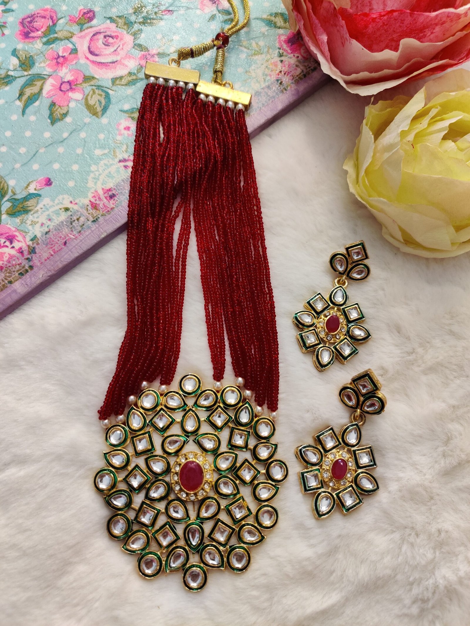 IMG_20260627_175705 Indian Seeta Set - Crimson - Image 1