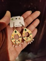 Indian Meenakari Teardrop Chandbali - Image 2