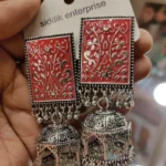 Indian Royal Crimson Jhumka